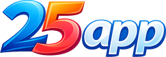 25 app উষ্ণ বাদামি লোগো